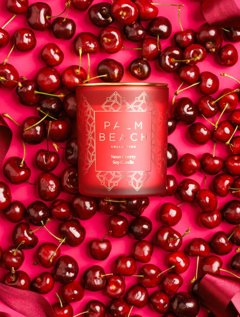 Palm Beach Neon Cherry Candle 420G