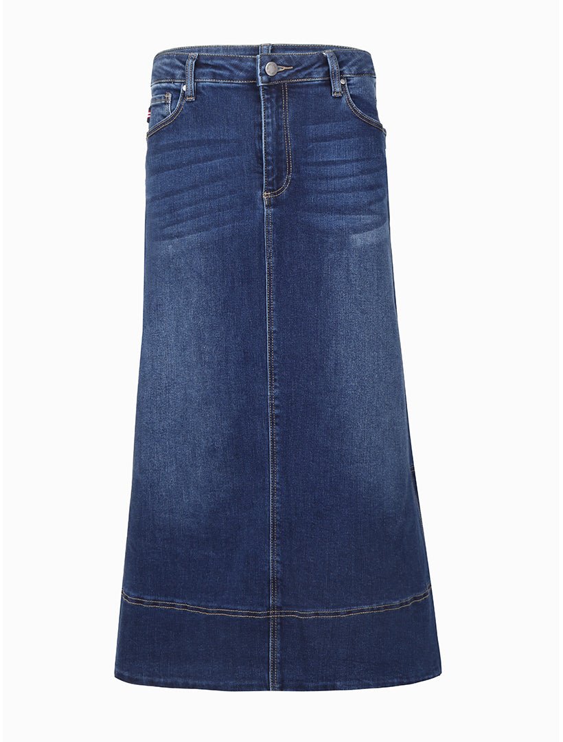 Whitney Washed Denim Skirt Indigo - Zjoosh