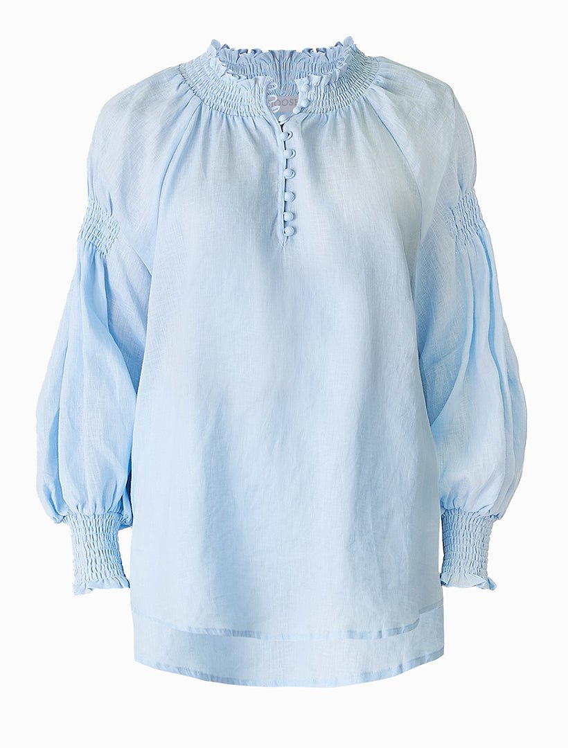 Willow Linen Top Blue - Zjoosh