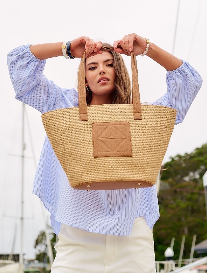 Zanzibar Palma Tote Tan - Zjoosh