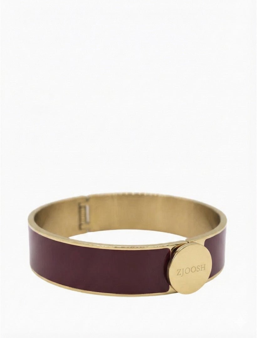 Zjoosh Logo Disk Bangle Burgundy - Zjoosh