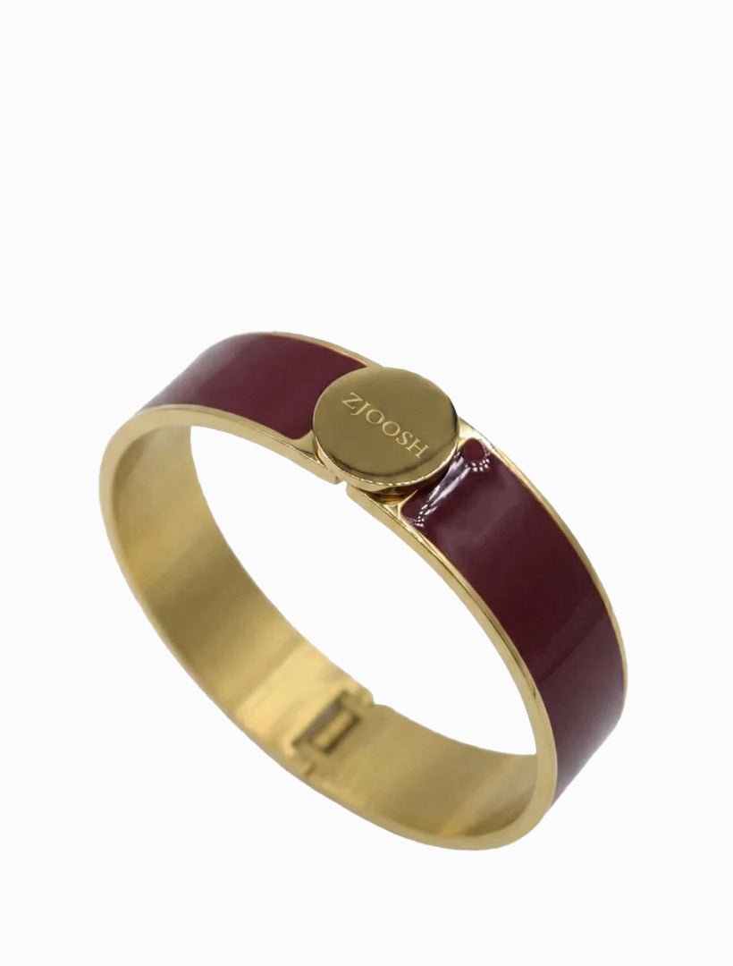 Zjoosh Logo Disk Bangle Burgundy - Zjoosh