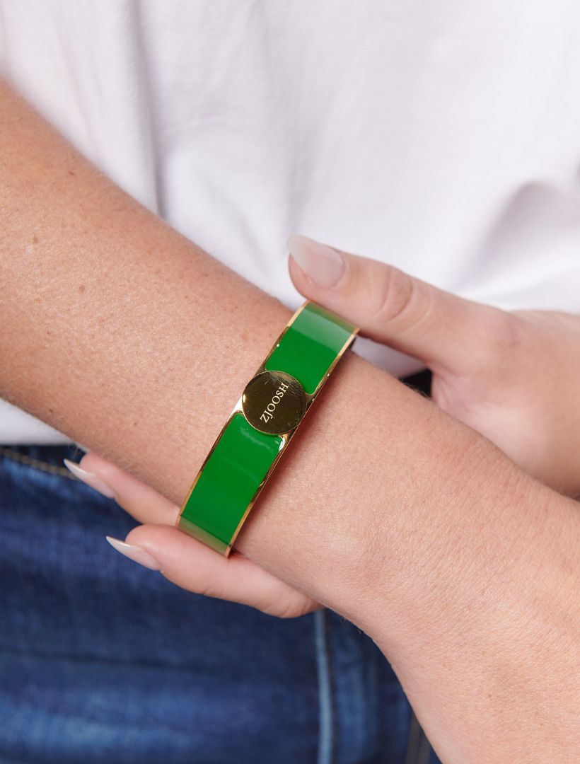 Zjoosh Logo Disk Bangle Green - Zjoosh