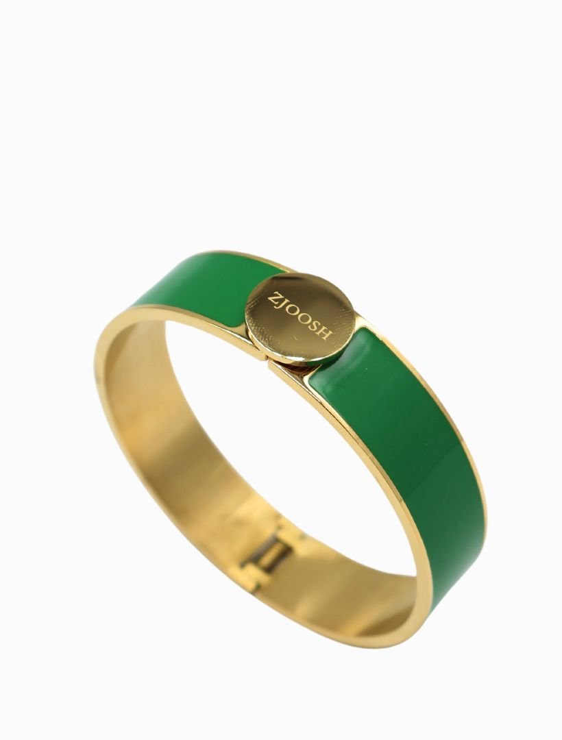 Zjoosh Logo Disk Bangle Green - Zjoosh