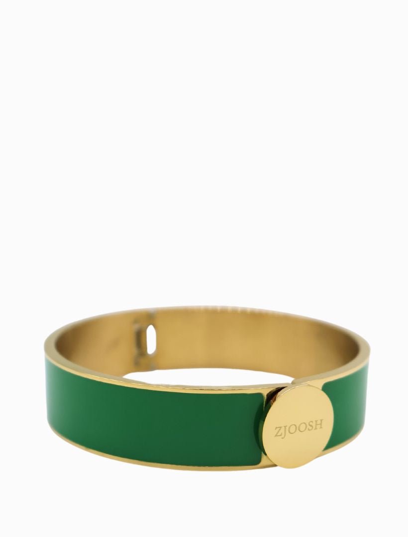 Zjoosh Logo Disk Bangle Green - Zjoosh