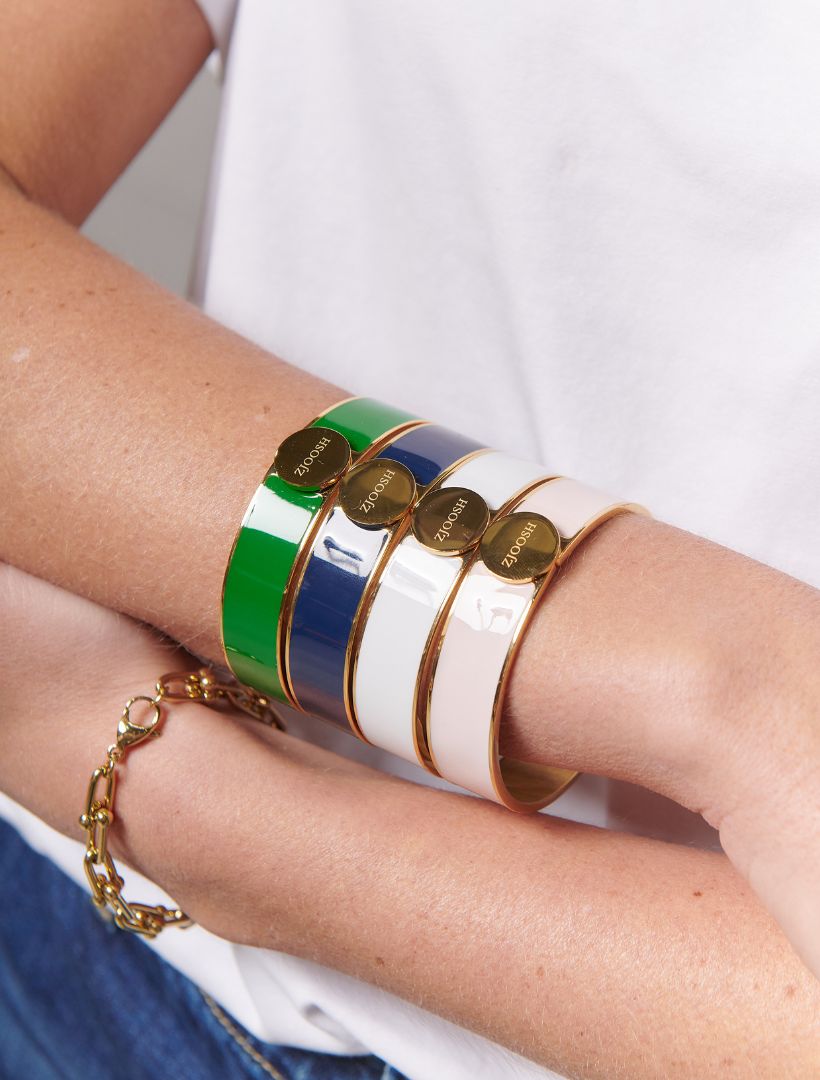 Zjoosh Logo Disk Bangle Green - Zjoosh