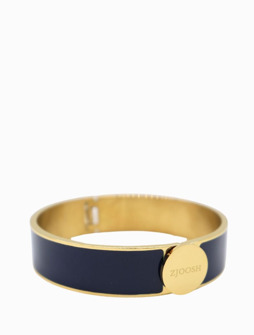 Zjoosh Logo Disk Bangle Navy - Zjoosh