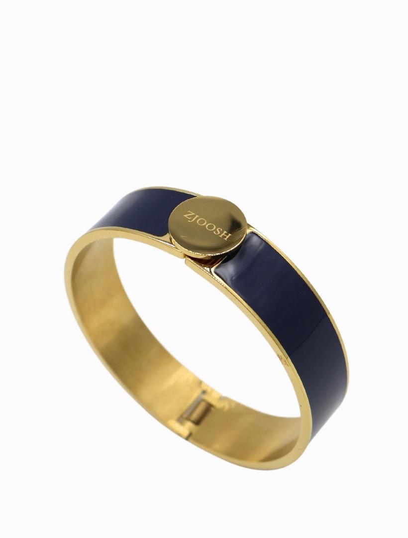 Zjoosh Logo Disk Bangle Navy - Zjoosh