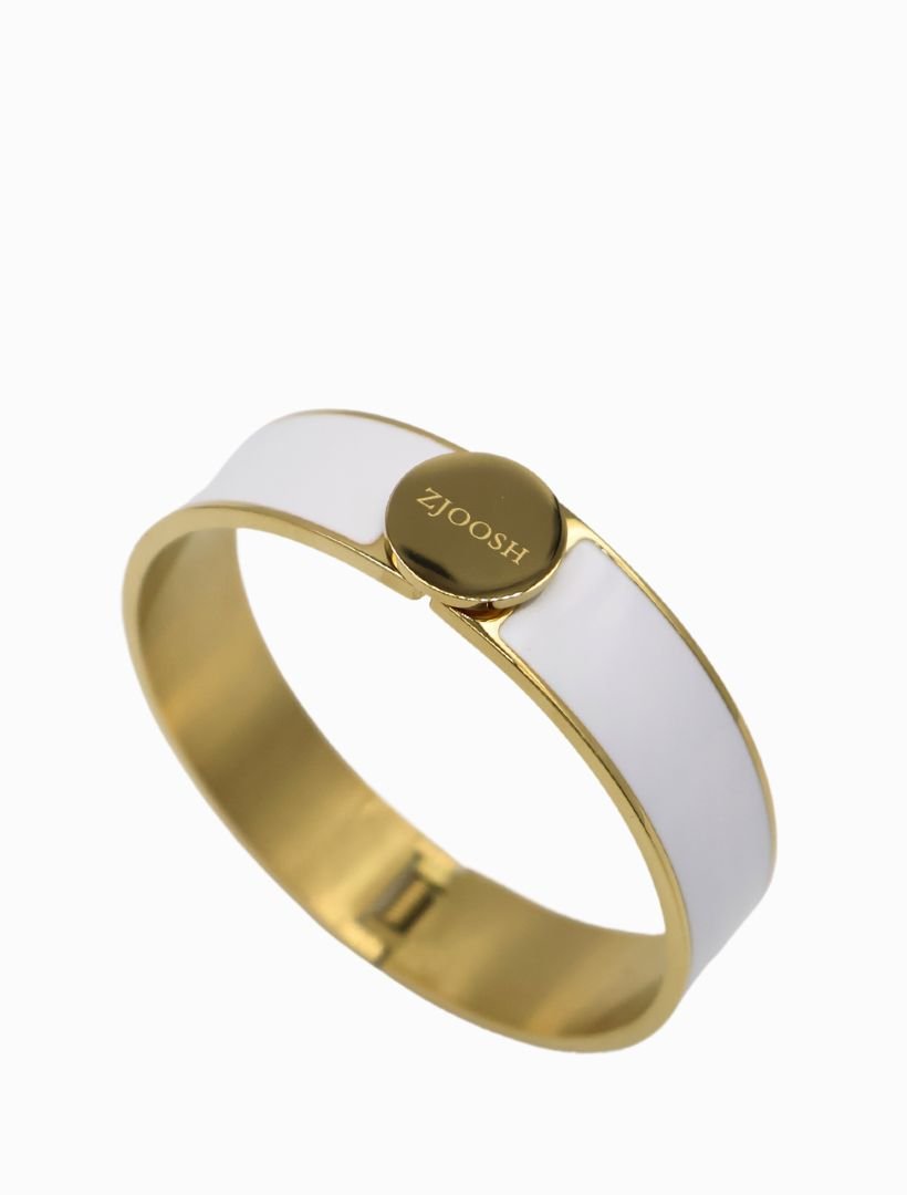 Zjoosh Logo Disk Bangle White - Zjoosh