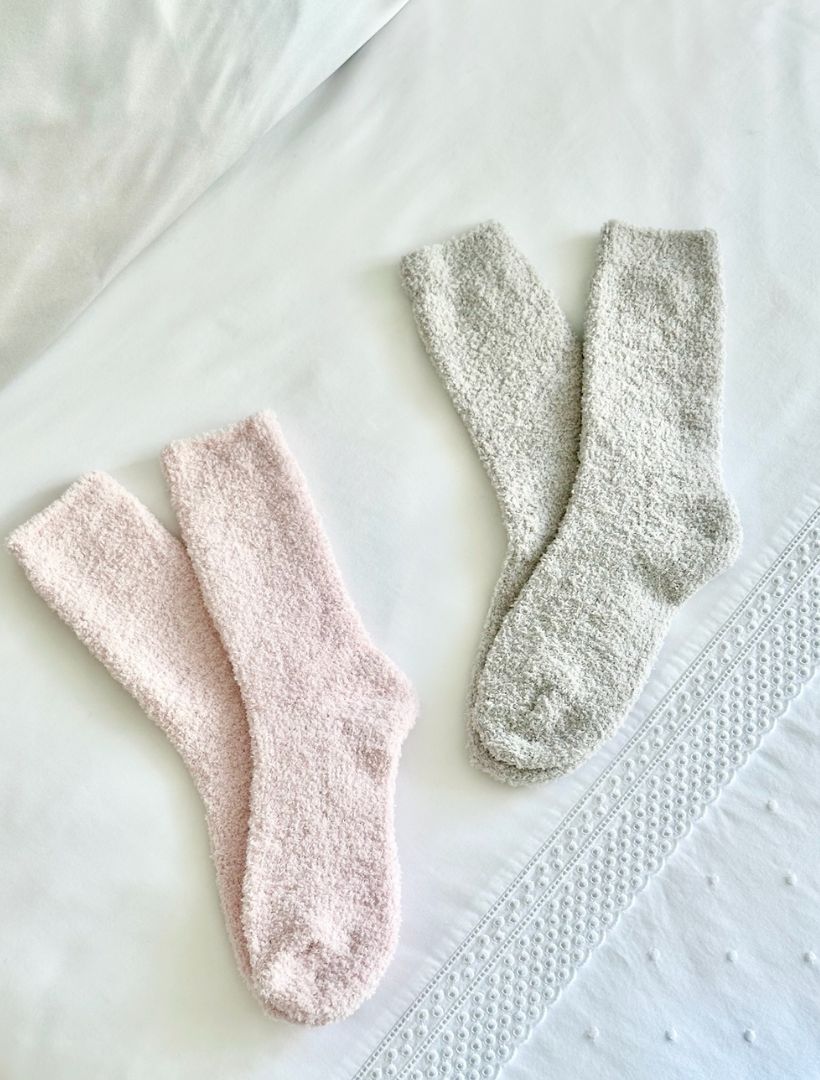 Zjoosh Plush Bed Socks Grey - Zjoosh