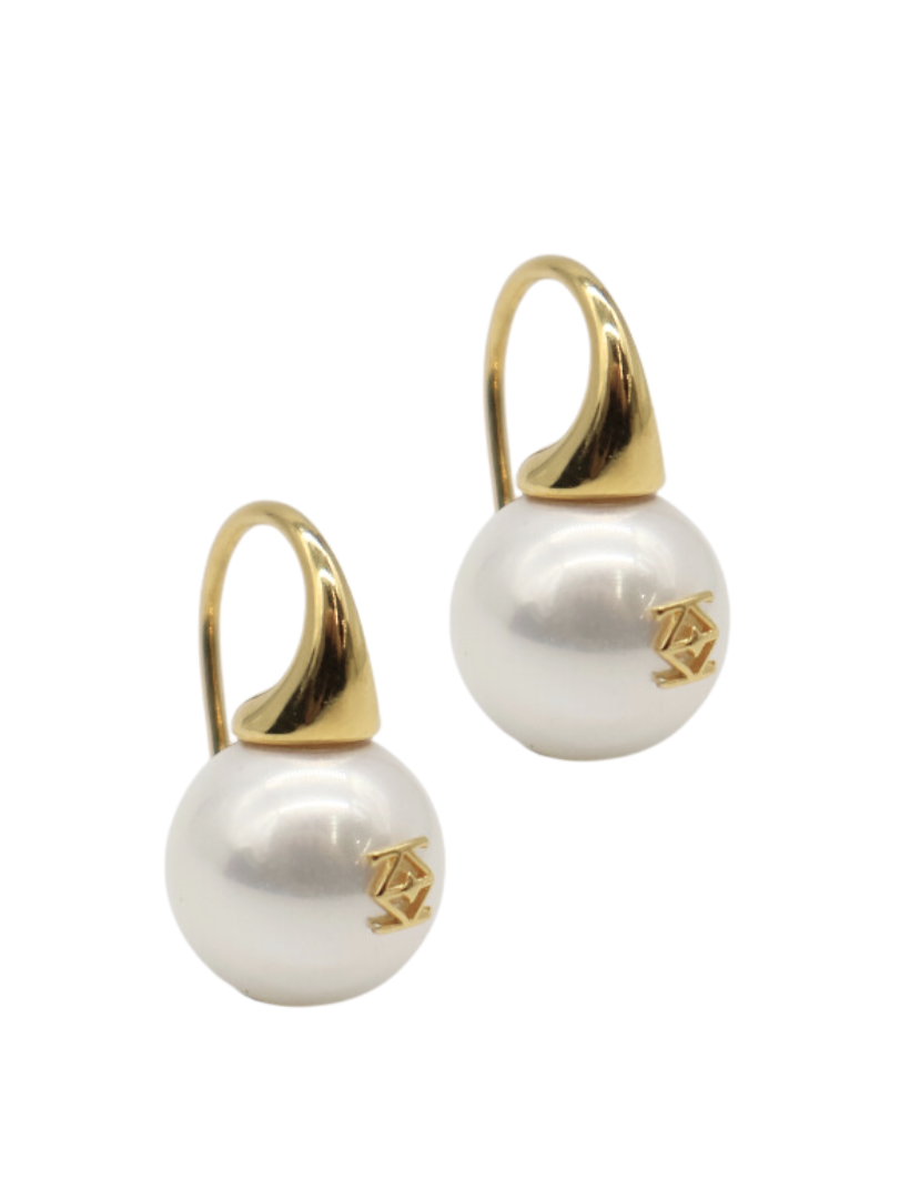 Lucienne Insignia Pearl Hooks Gold