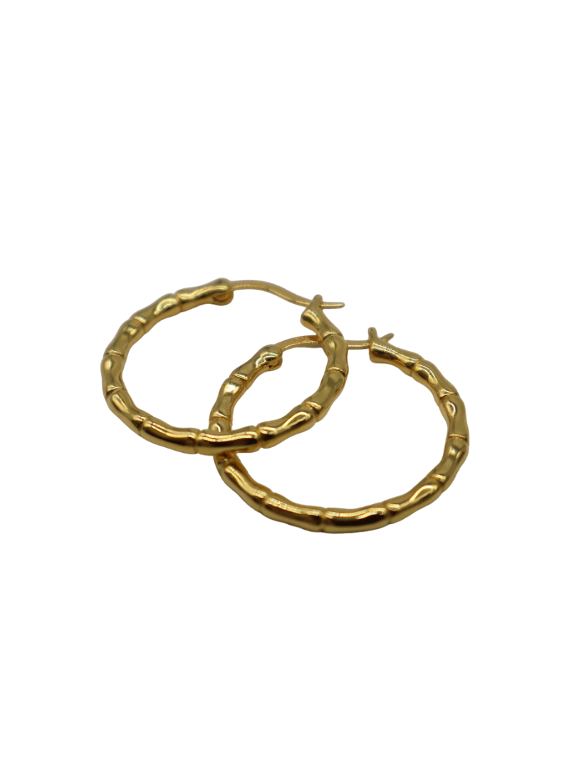 Lucienne Bamboo Hoops Gold