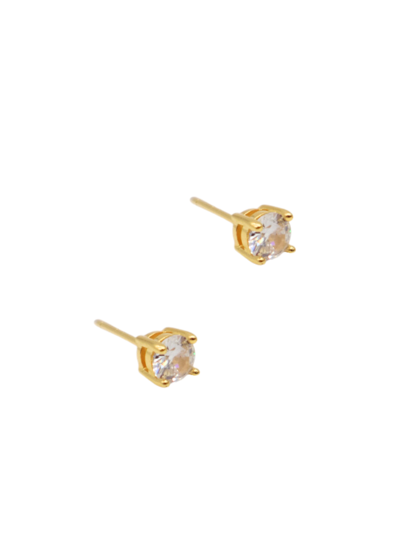 Lucienne Cubic Zirconia Studs 3mm Gold