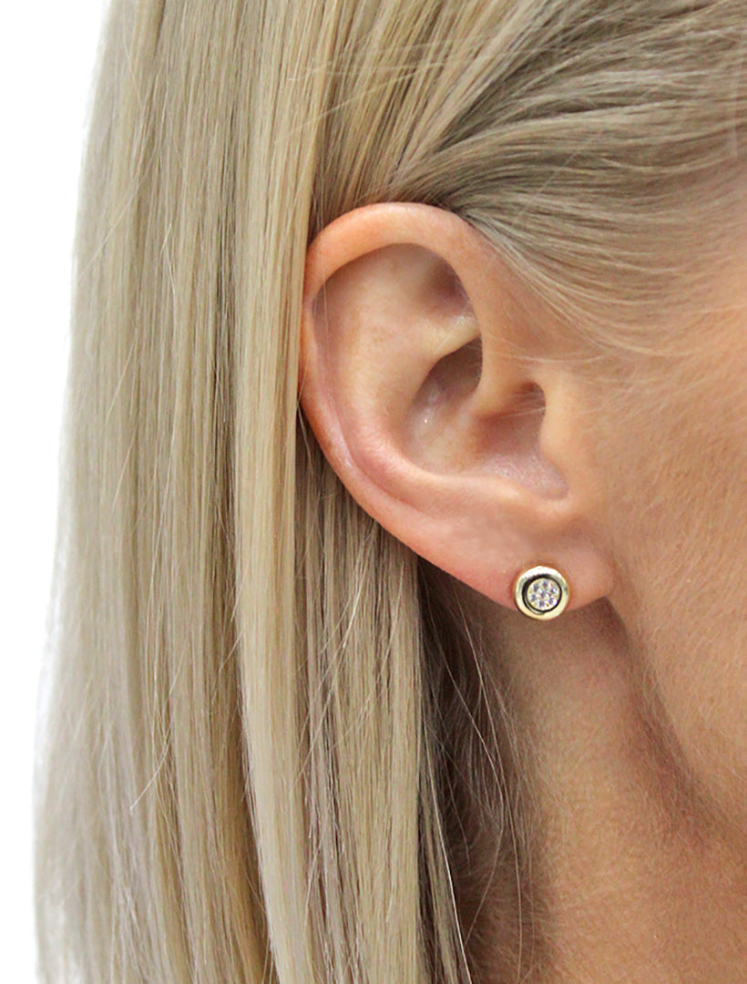 Gold and Crystal Studs- FINAL SALE