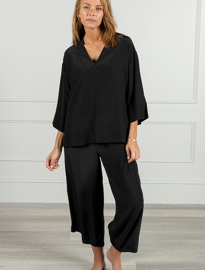 Hemingway Silk Pant Black