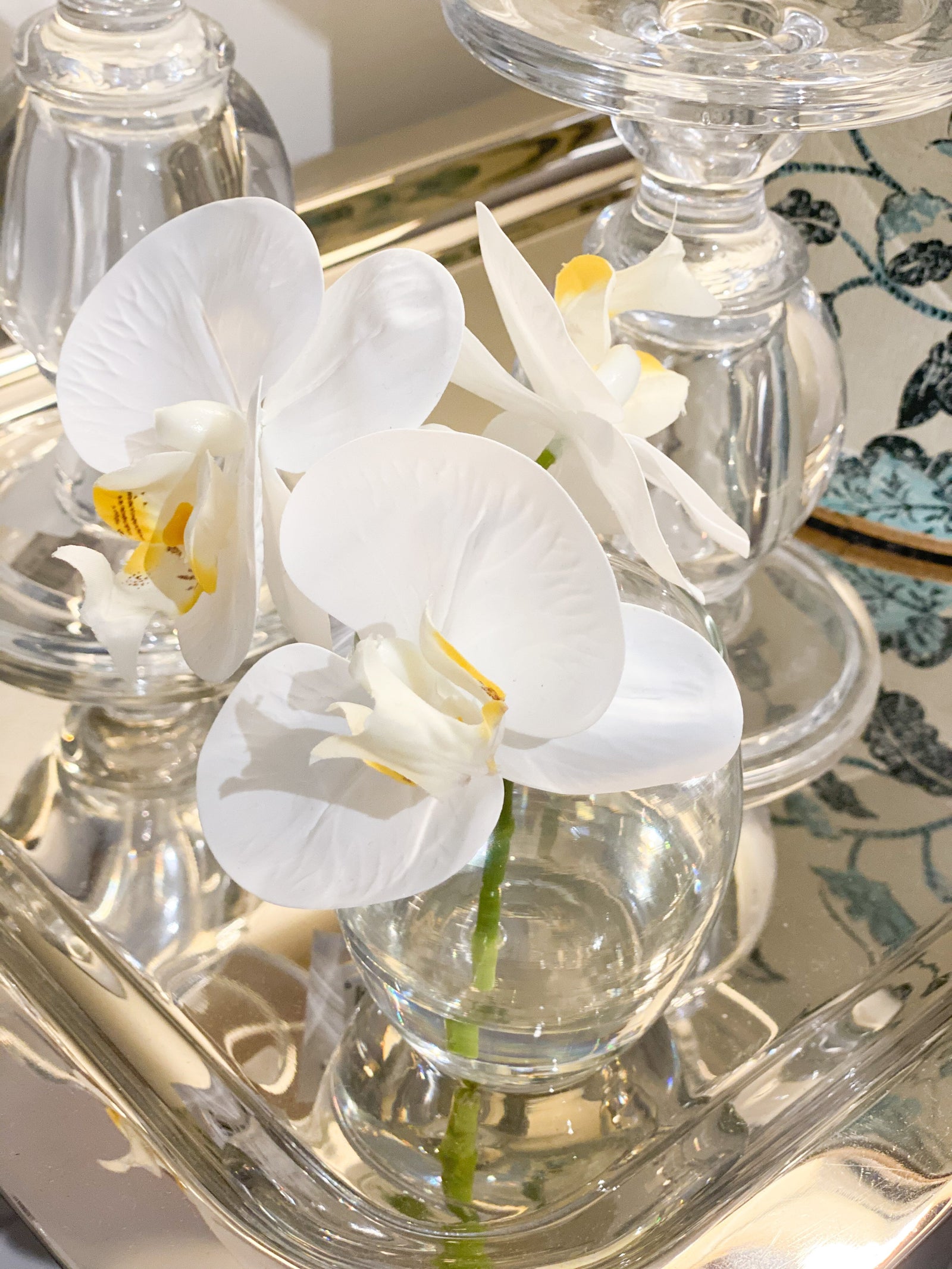 artificial Orchid Phalaenopsis In Vase 