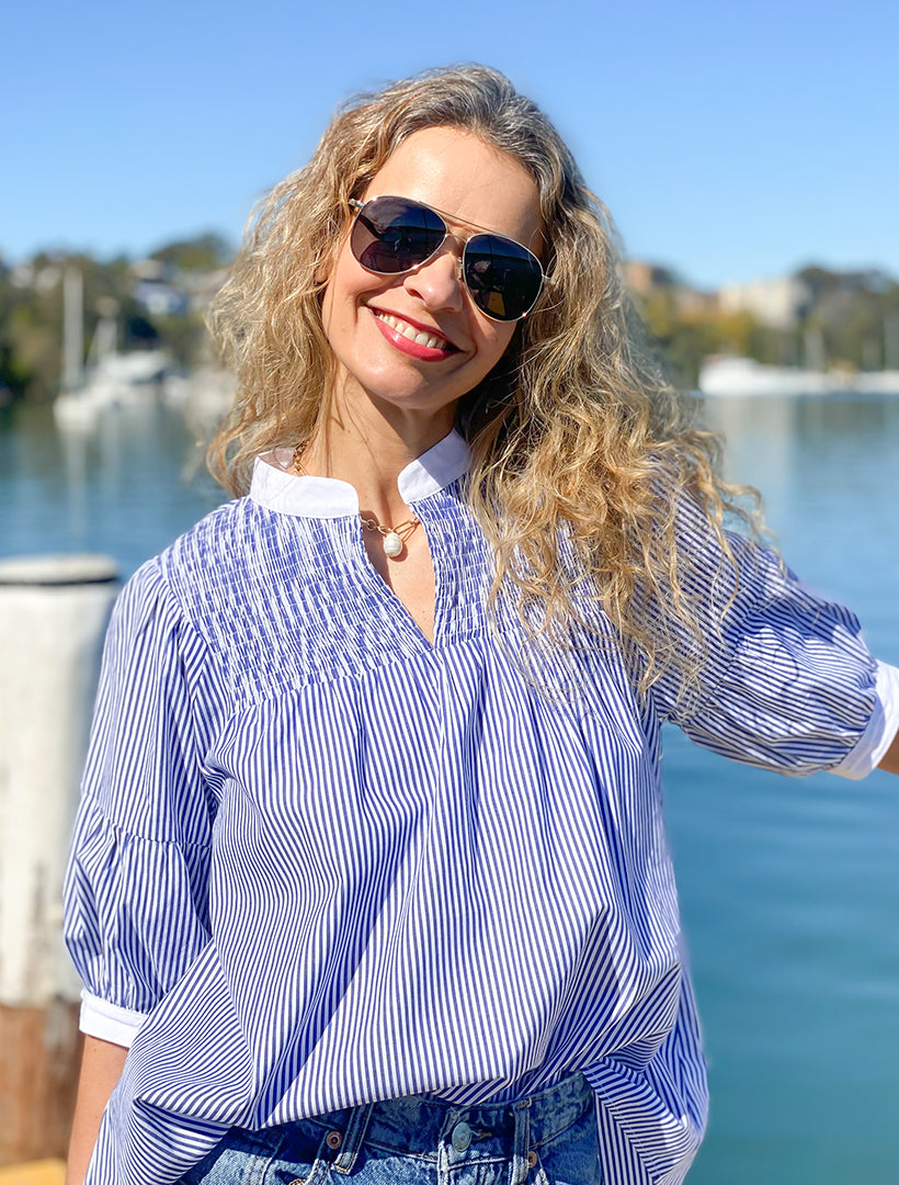 Sarah Shirt Blue - FINAL SALE