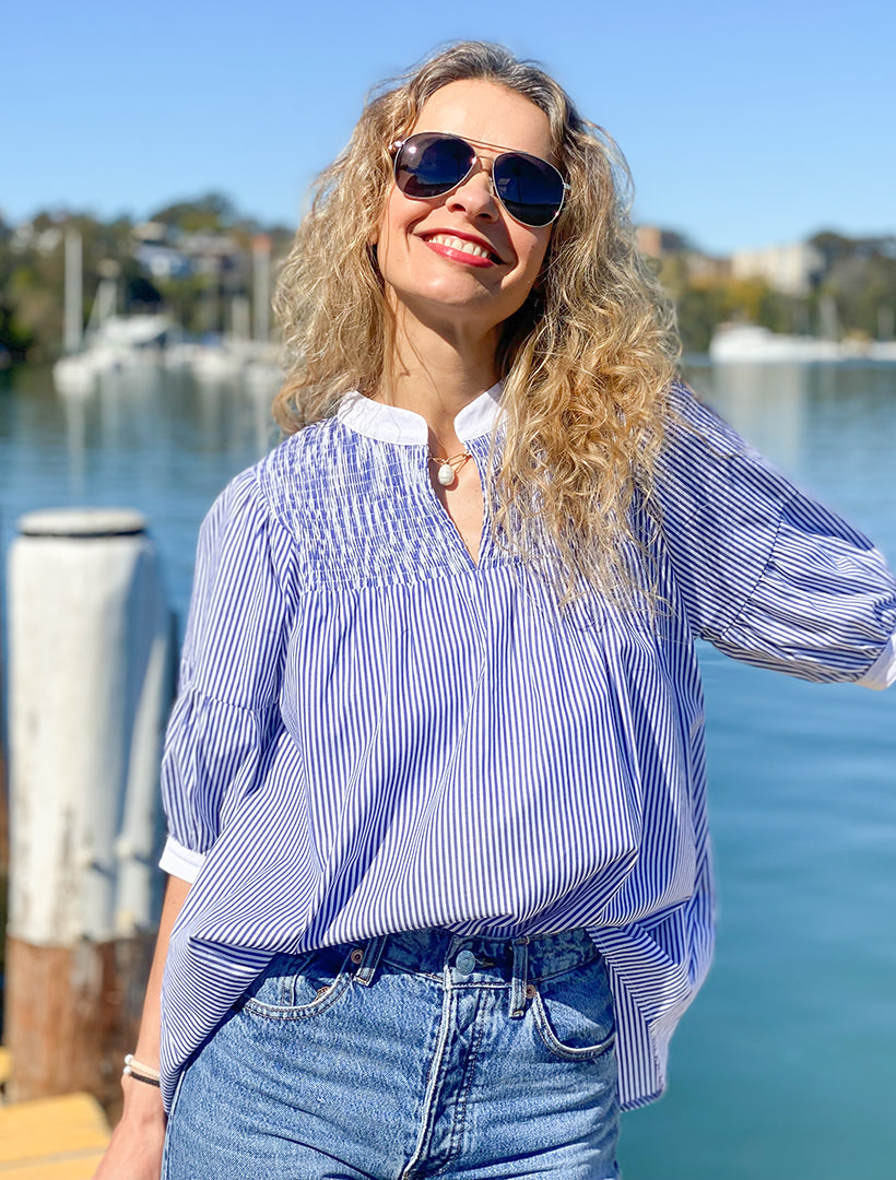 Sarah Shirt Blue - FINAL SALE