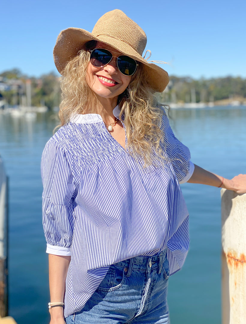 Sarah Shirt Blue - FINAL SALE