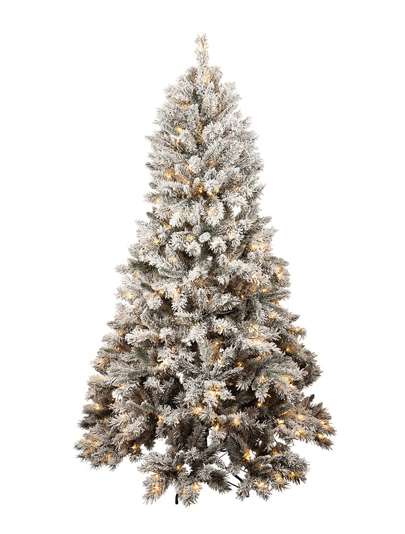 Flocked Pine Snow Tree 6670 LED 215 CM - FINAL SALE