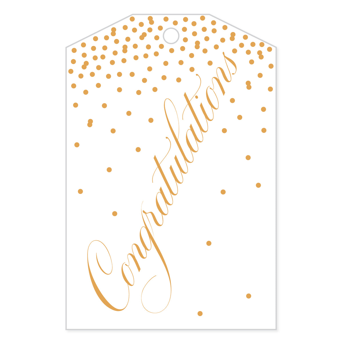Congratulations Gift Tag White