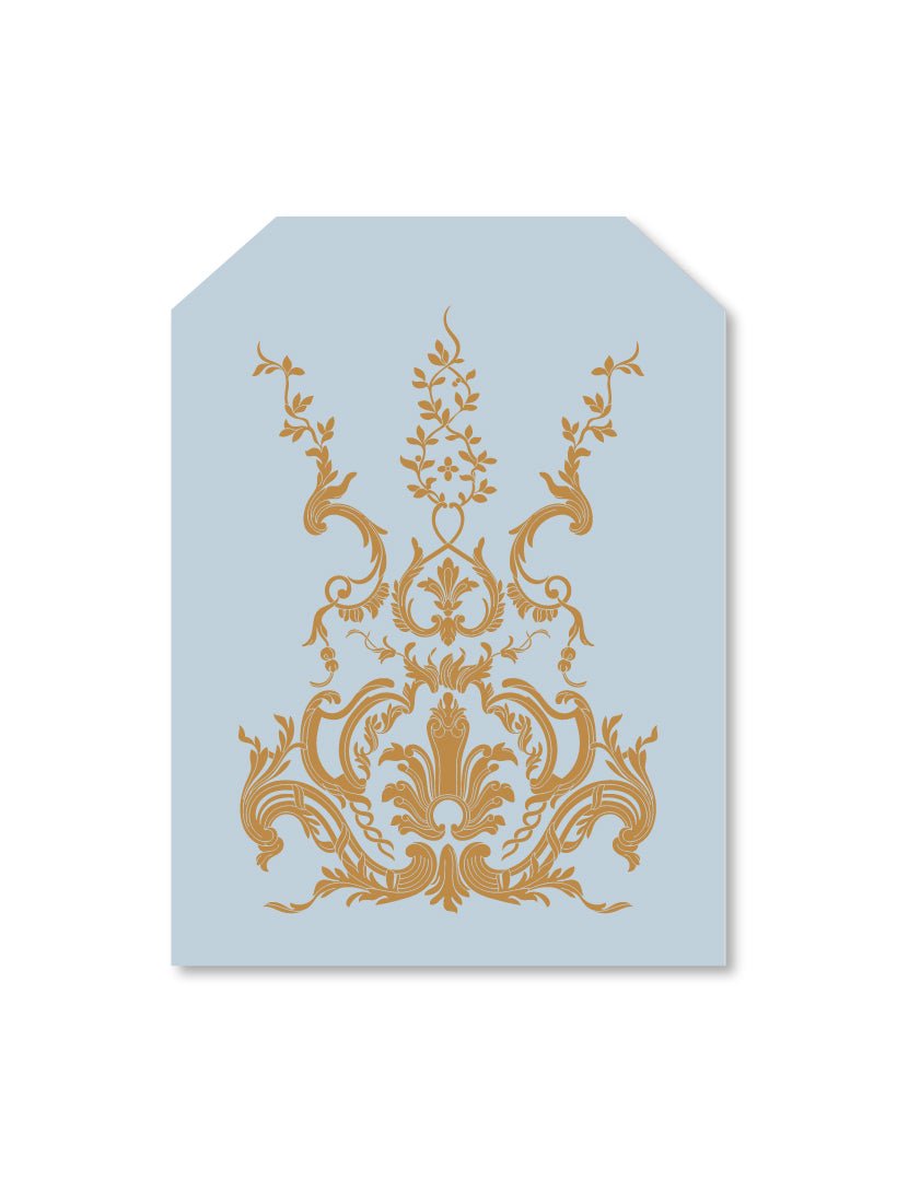 Blue Flourish Gift Tag - Zjoosh