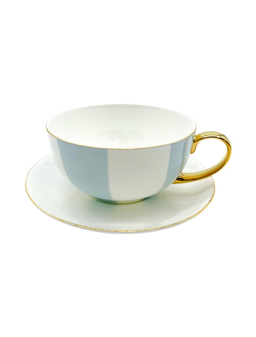 Classic Striped Tea Cup Blue 300ML - Zjoosh
