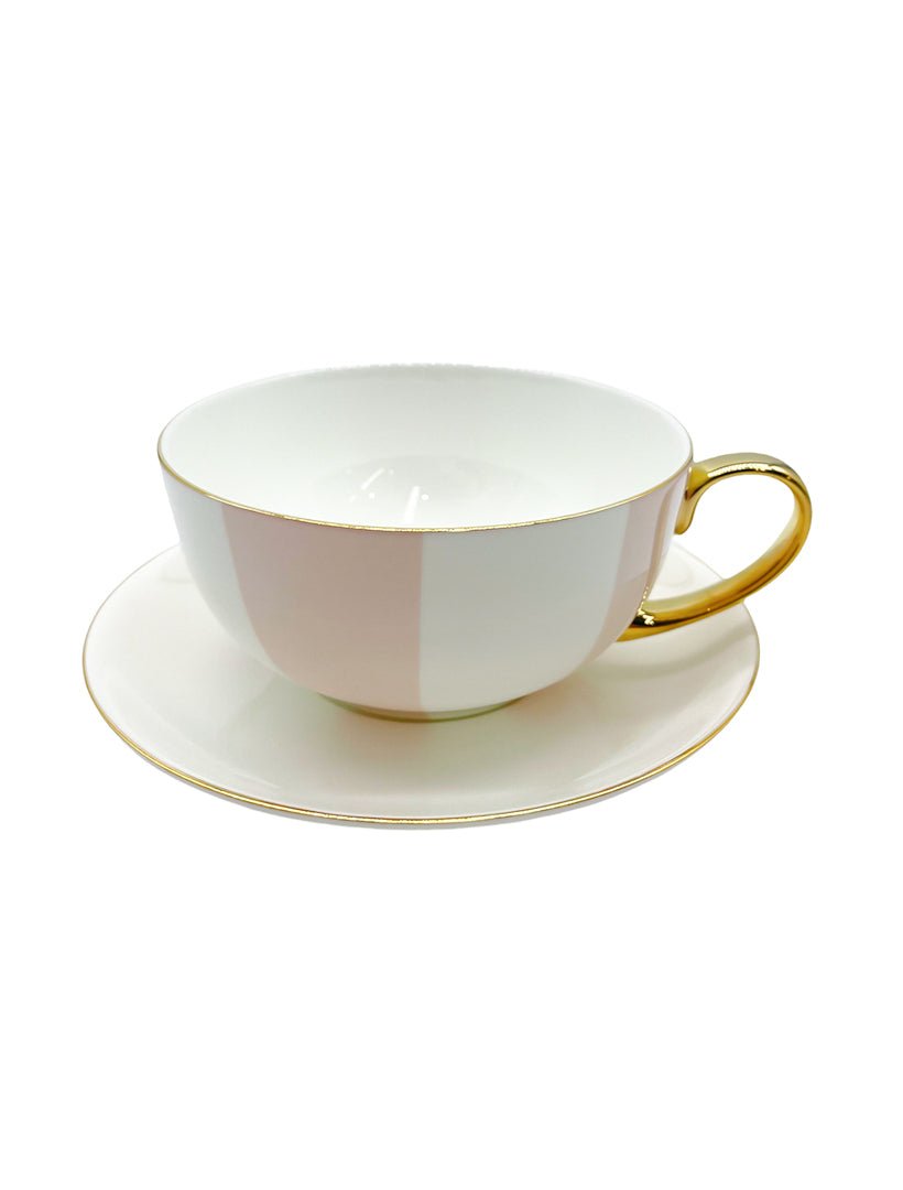 Classic Striped Tea Cup Pink 300ML - Zjoosh