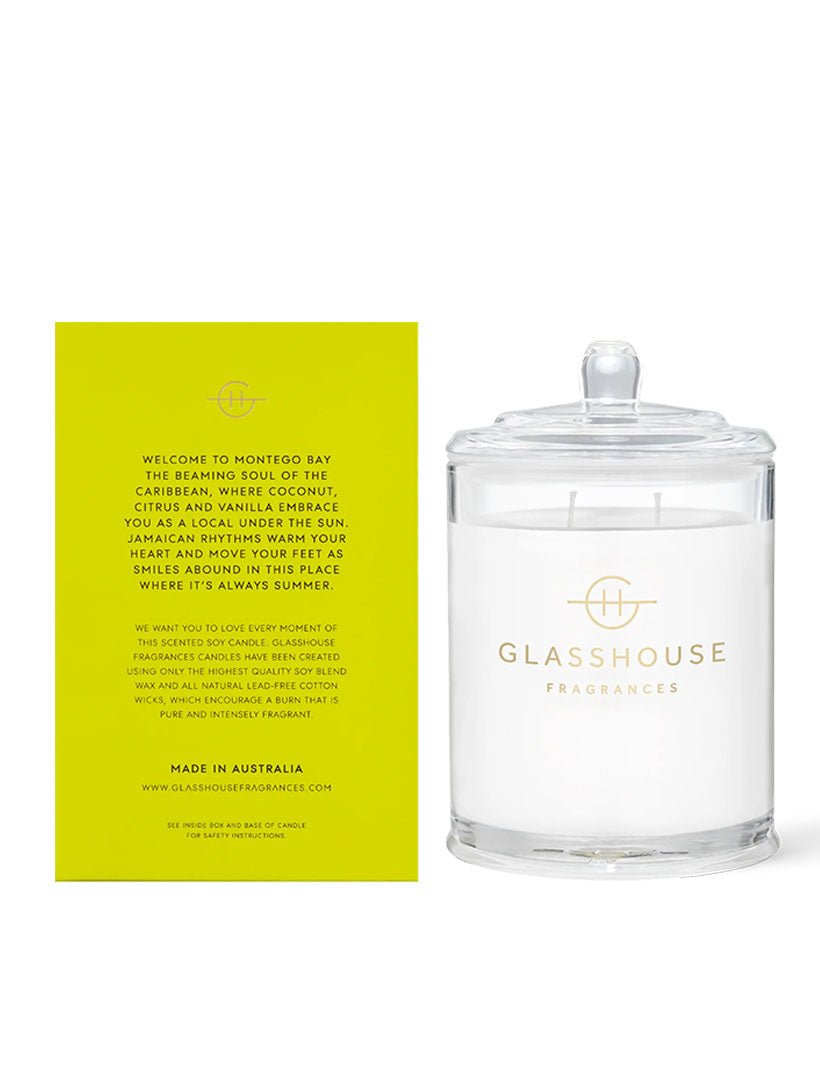 Glasshouse Fragrance Montego Bay Rhythm Candle 380G - Zjoosh