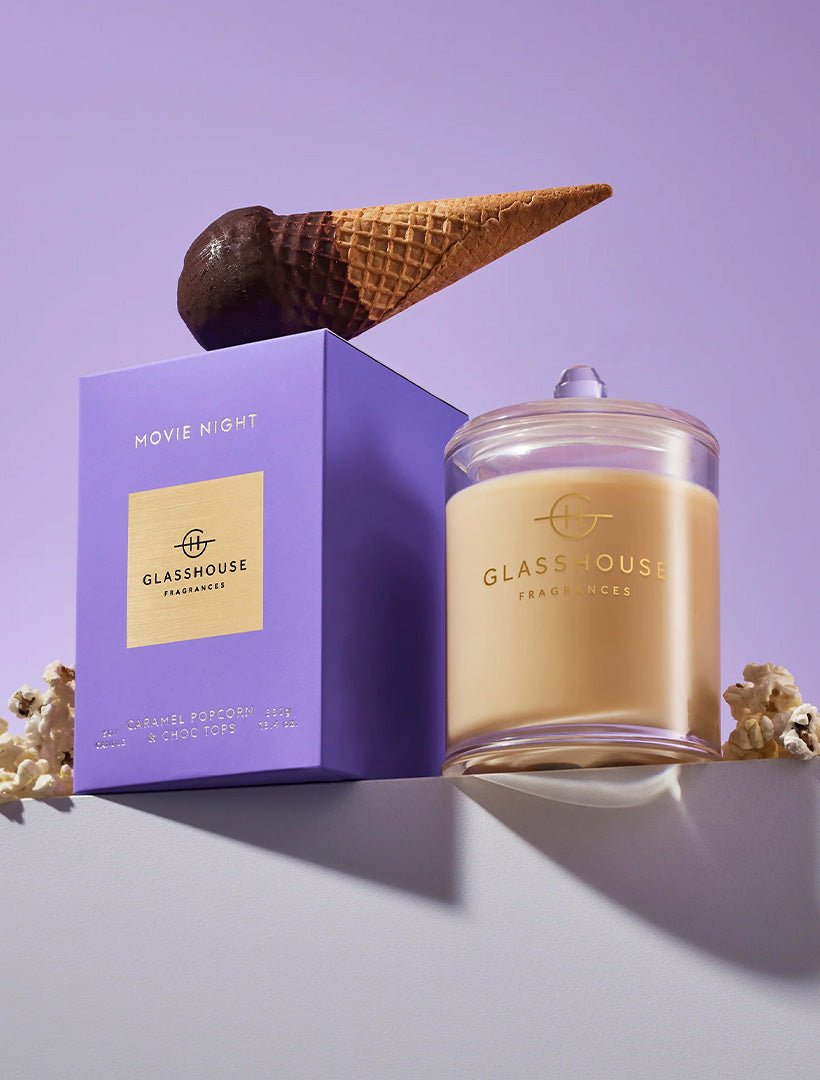 Glasshouse Fragrances Movie Night Candle 380G - Zjoosh