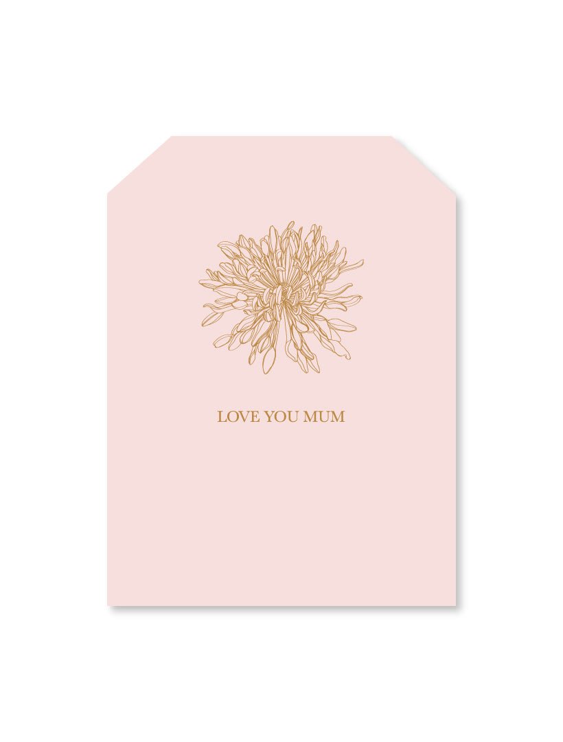 Love You Mum Flower Tag - Zjoosh