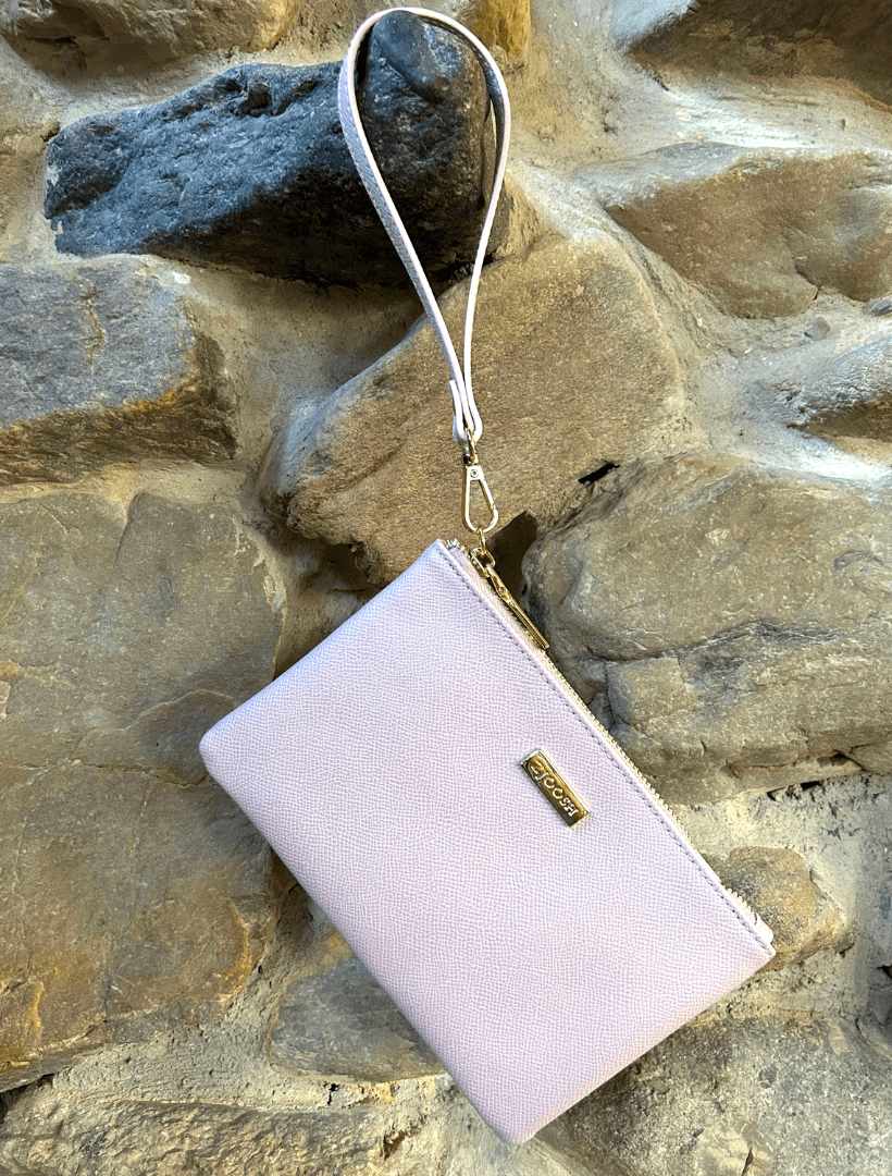 Hand embroidery with thread and transparent sequin on this beautiful baby  pink clutch