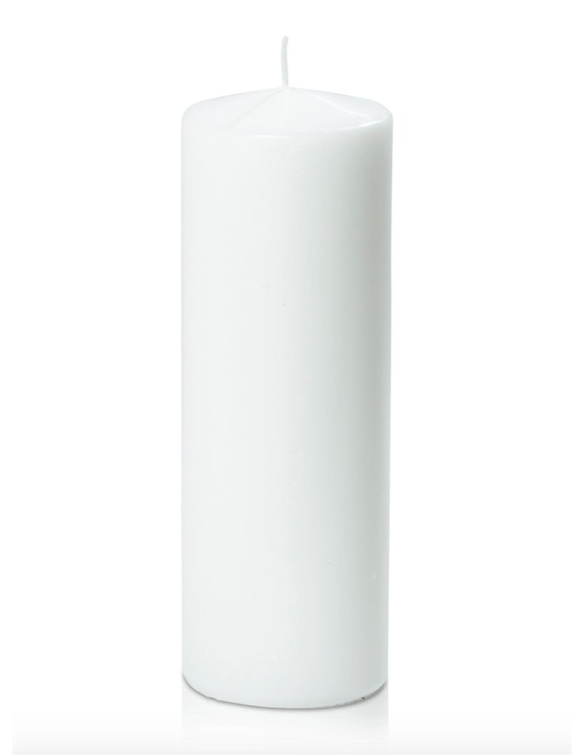 Pillar Candle 7cm x 20cm each White - Zjoosh