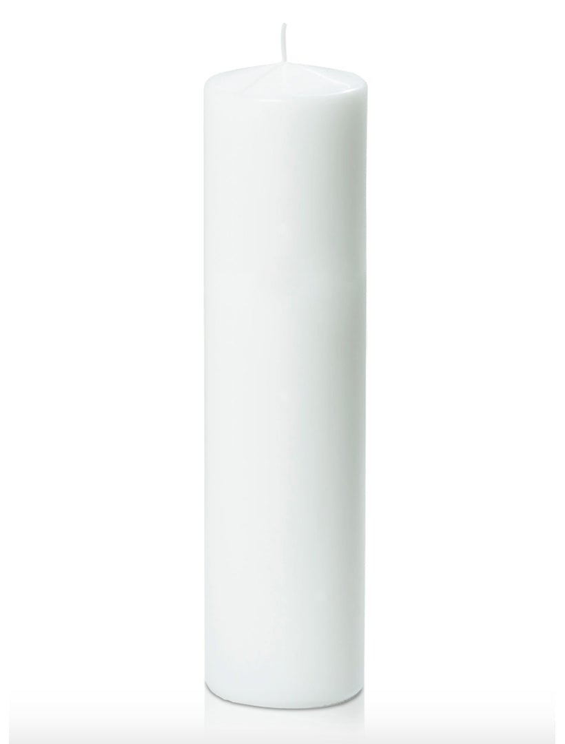 Pillar Candle 7cm x 30cm each White - Zjoosh