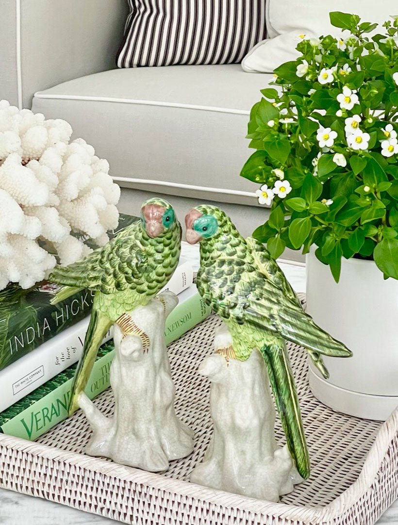 Porcelain Parrot Set Green - Zjoosh