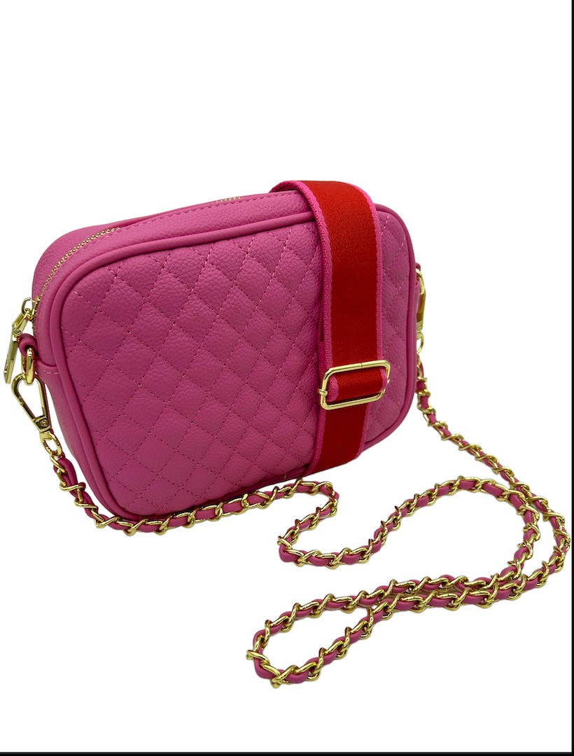 bright pink cross body bag