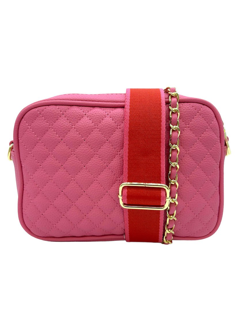 Ruby Stitch Cross Body Bag Bright Pink - Zjoosh