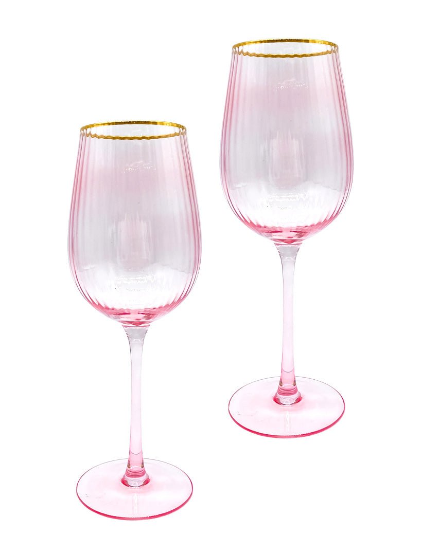 Sofia Crystal Wine Pink Set of 2 - Zjoosh