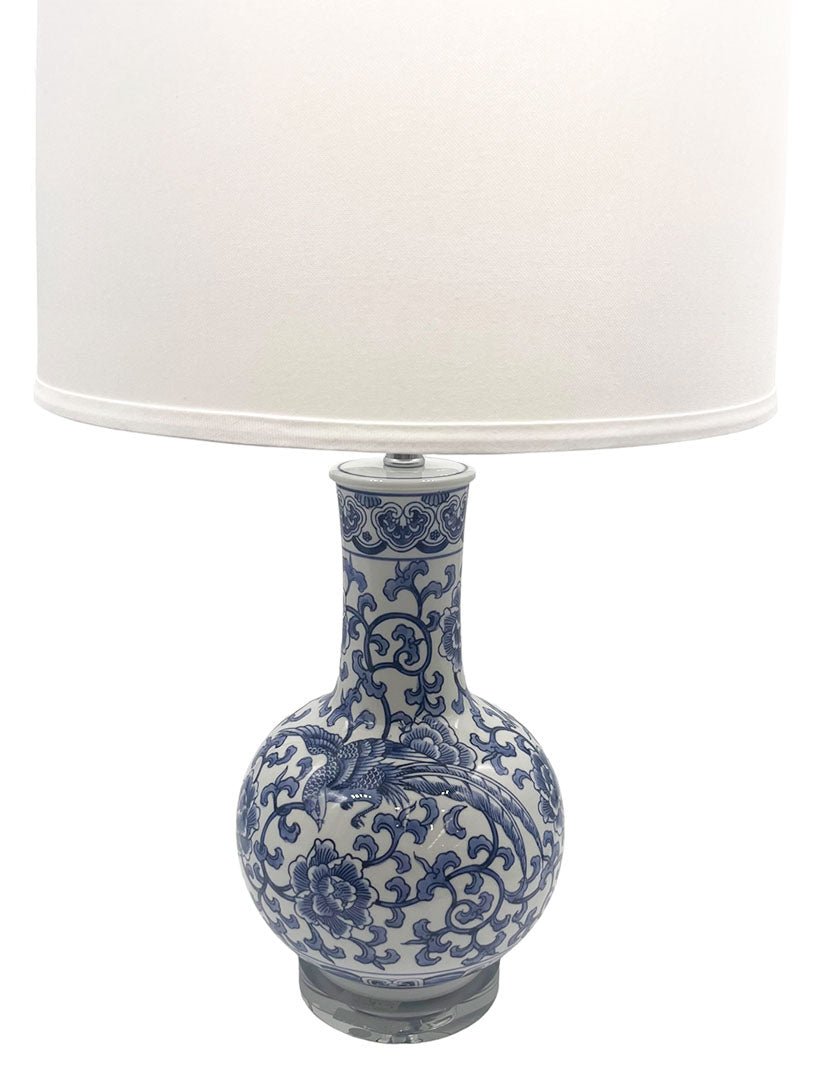 Tall Bulb Lamp Blue and White - Zjoosh