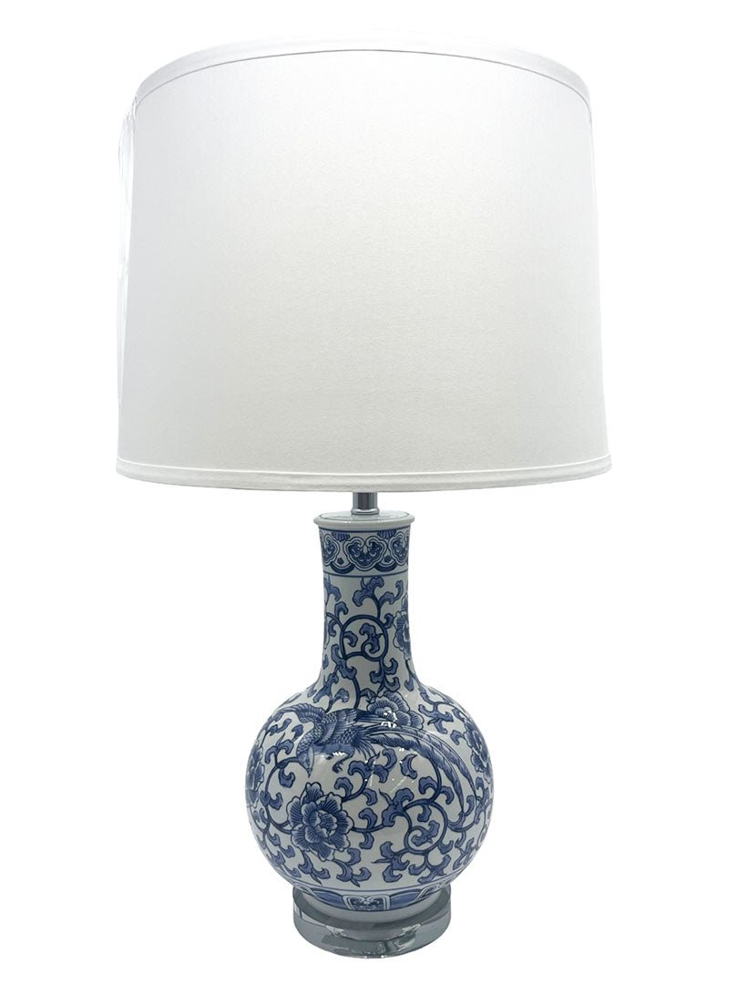 Tall Bulb Lamp Blue and White - Zjoosh