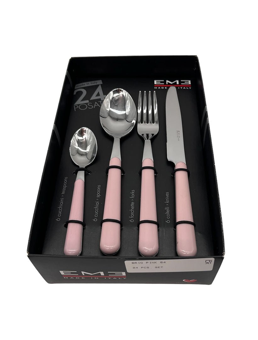 Umbria Cutlery Set 24 PCS Pink - Zjoosh