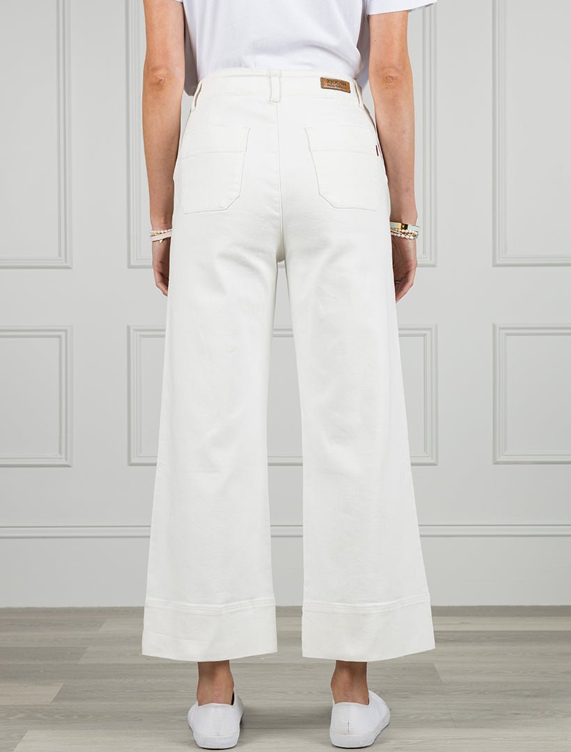 Wanda Denim Pant White - Zjoosh