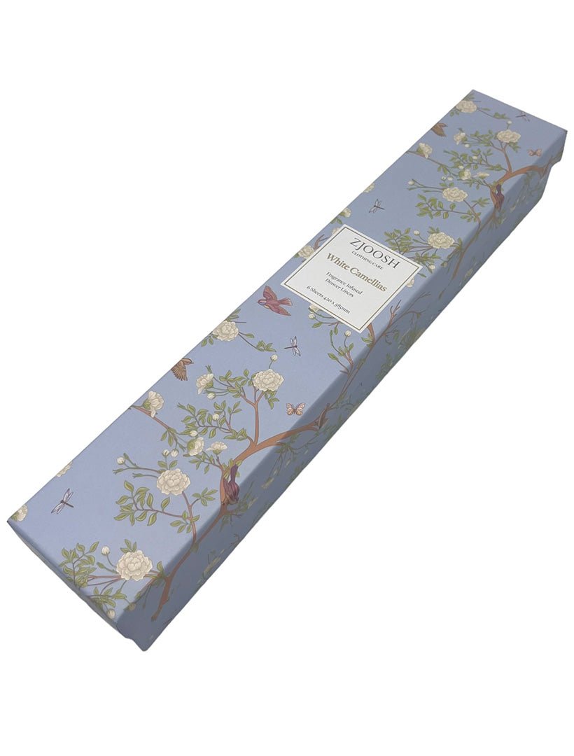 White Camellias Drawer Liners - Zjoosh